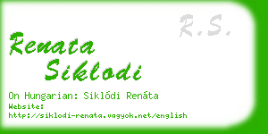 renata siklodi business card